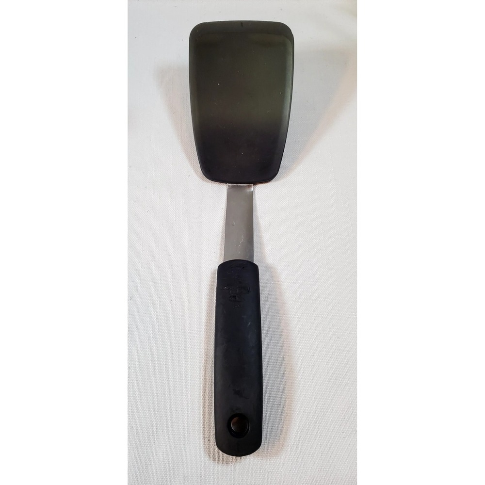 Classic Black Rubber Spatula Heat Resistant 600°F Stainless Steel